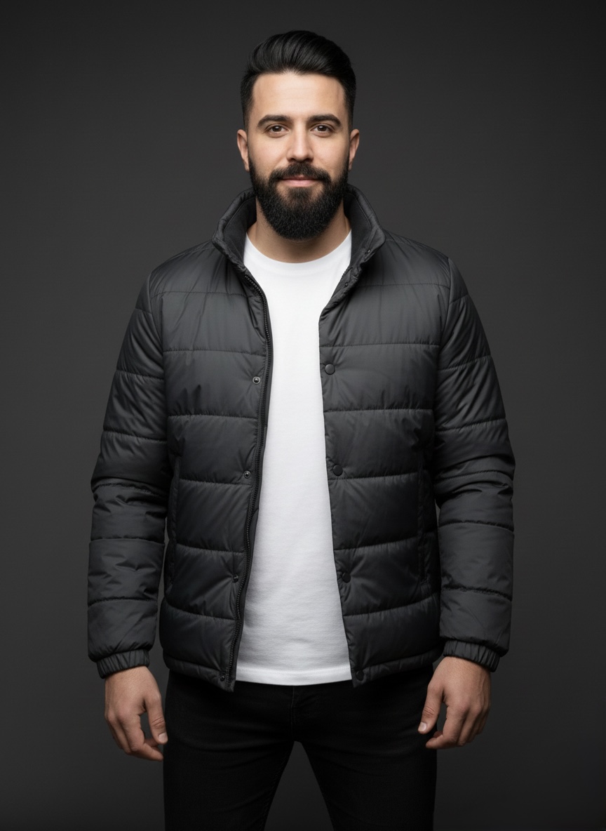 Класична демісезонна чоловіча куртка black