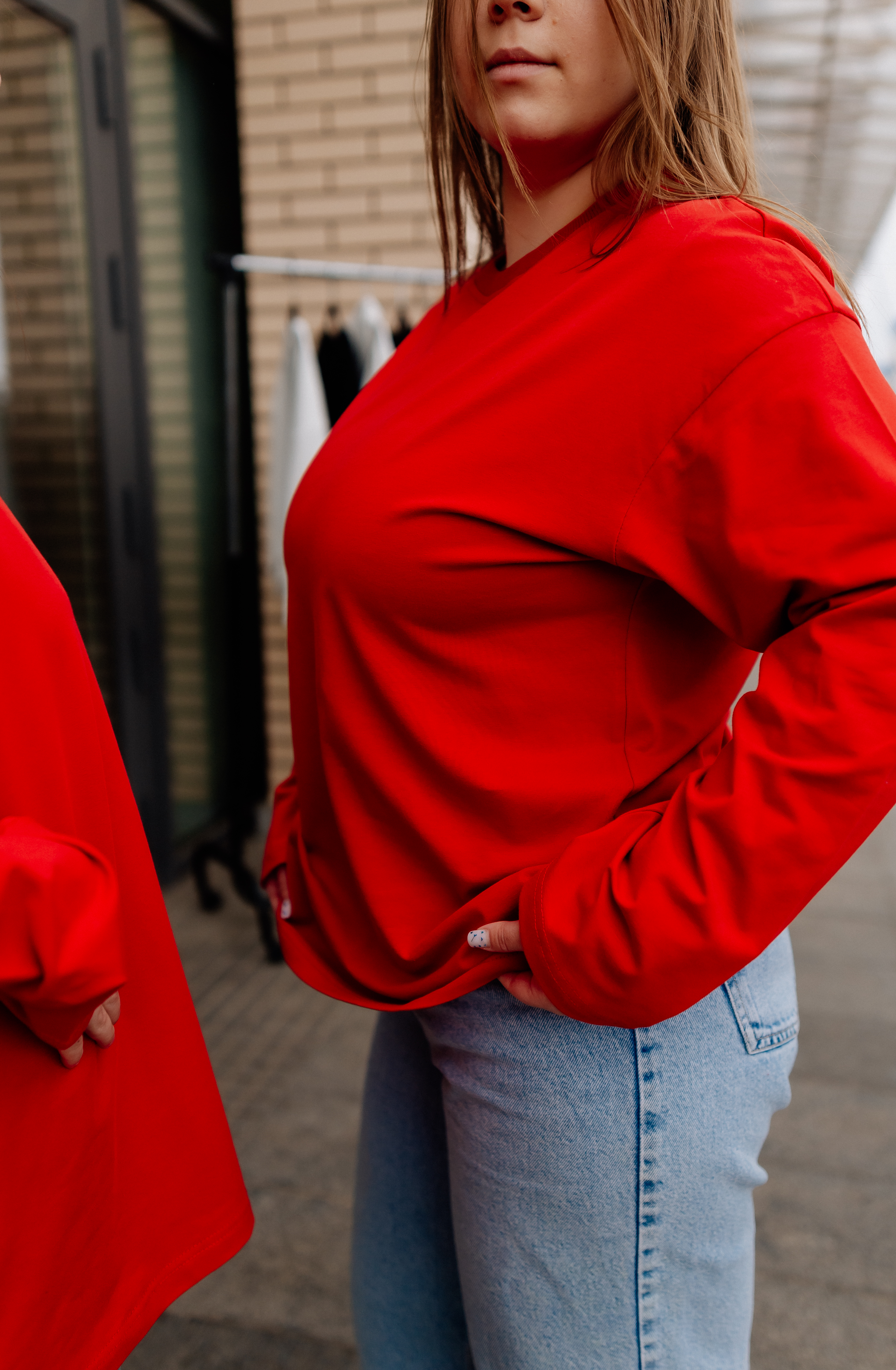 ЛОНГСЛІВ ОВЕРСАЙЗ ЧЕРВОНИЙ