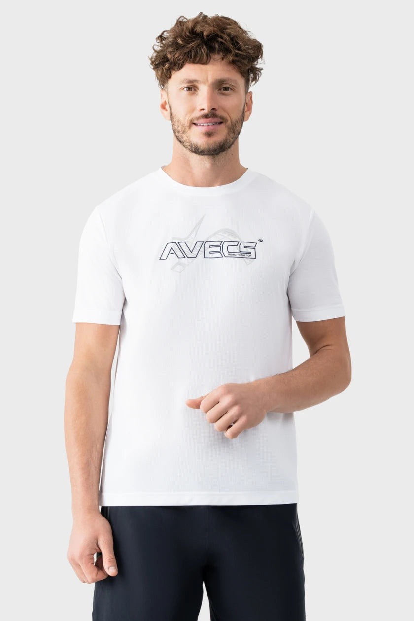 Футболка AVECS біла з технологією Soft touch