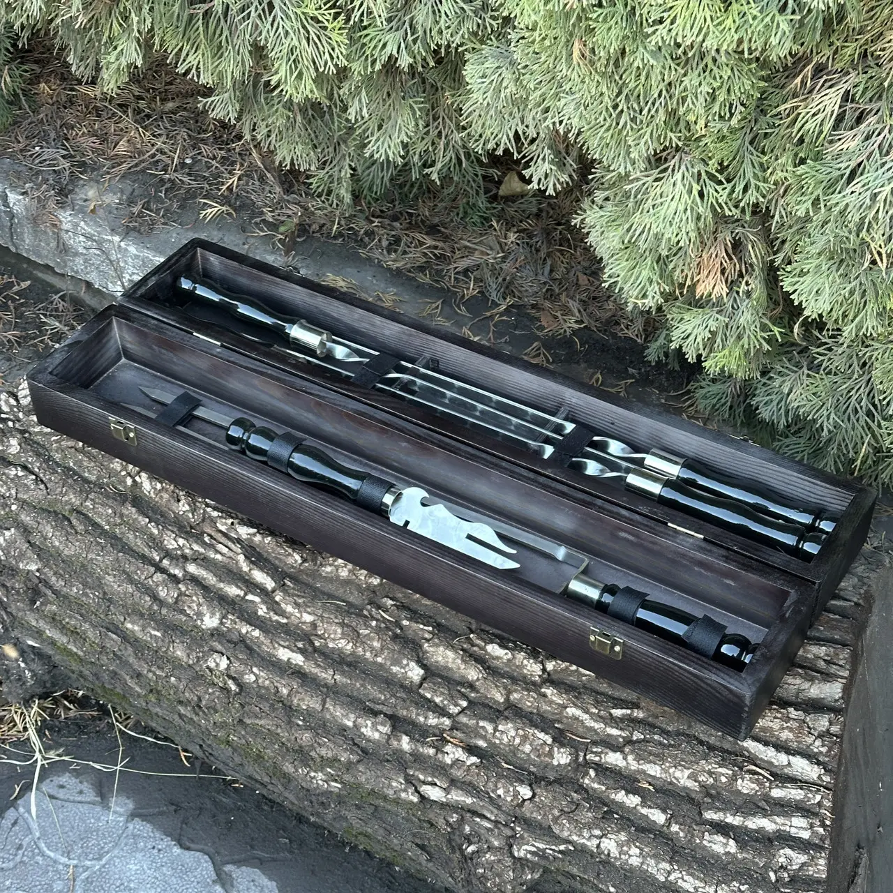 Подарунковий набір шампурів ШашлиКейс чорний