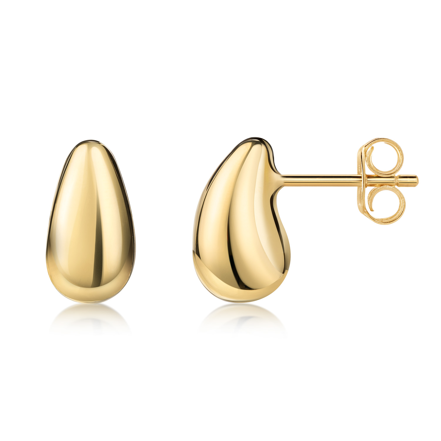 Elegante Ohrstecker „Golden Drop“ aus vergoldetem 925er Silber