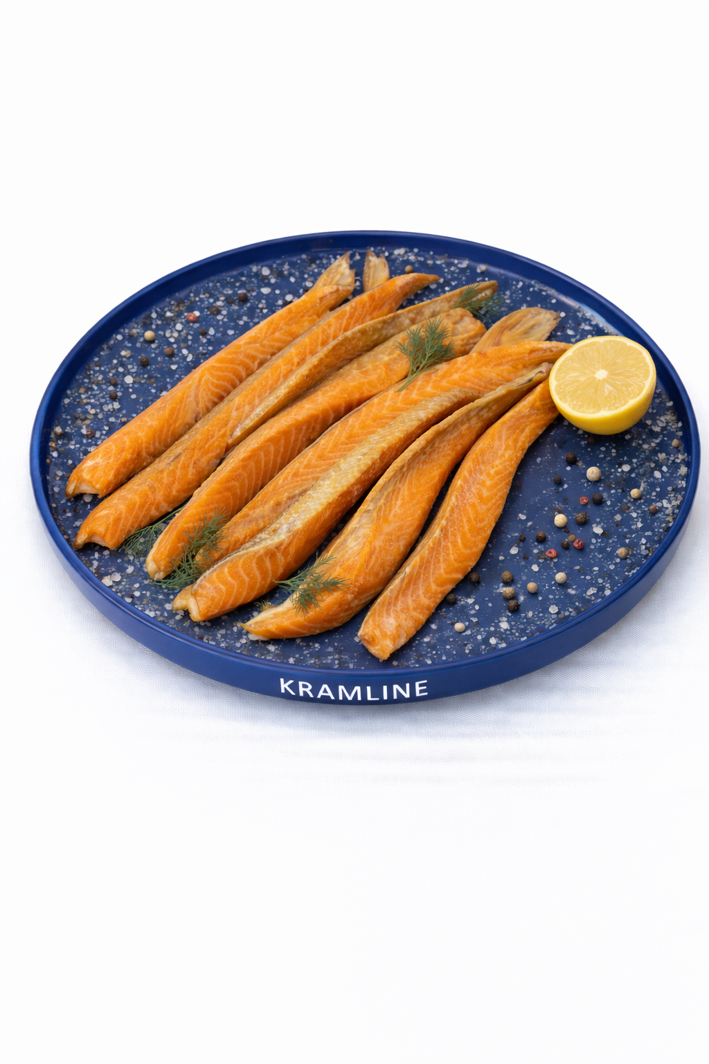 Животики лосося гарячого копчення