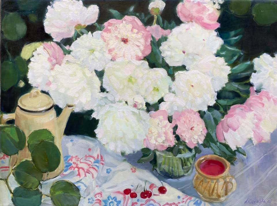 Cherry Compote, 2020, 60x80 sm, oil on canvas