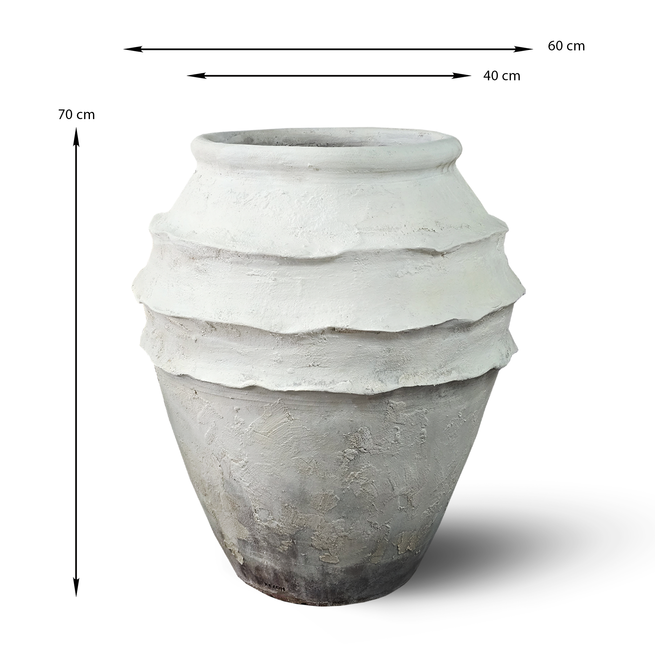 Ваза керамічна Гончарна бежевий мат | 95 л