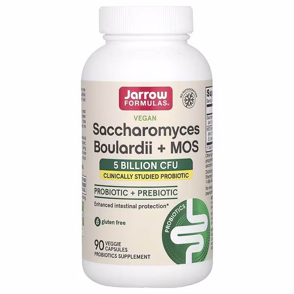 Jarrow Formulas, Vegan Saccharomyces Boulardii + MOS, 5 Billion CFU, 90 Veg Capsules