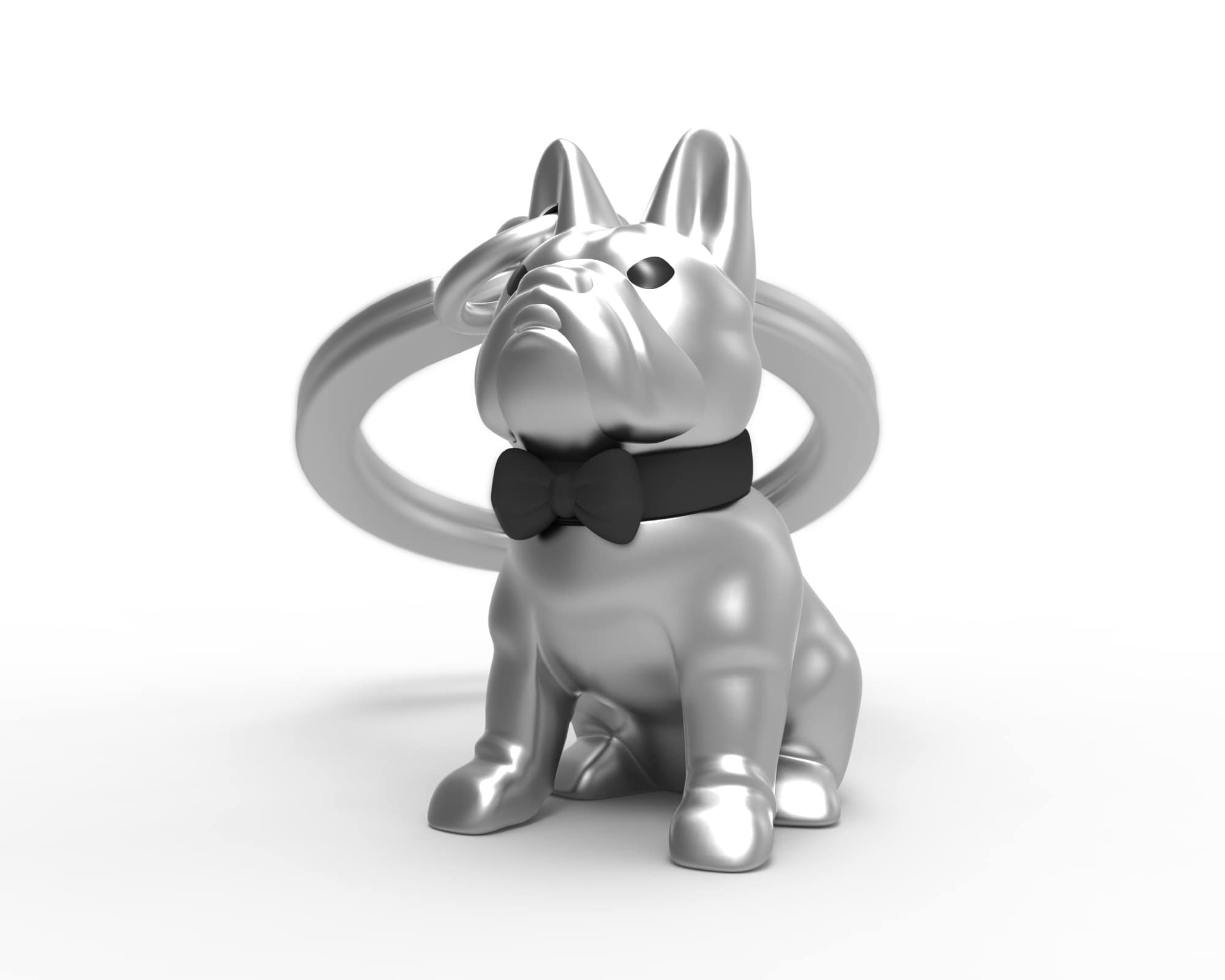 Брелок Metalmorphose Bulldog with Bow Tie Французький бульдог