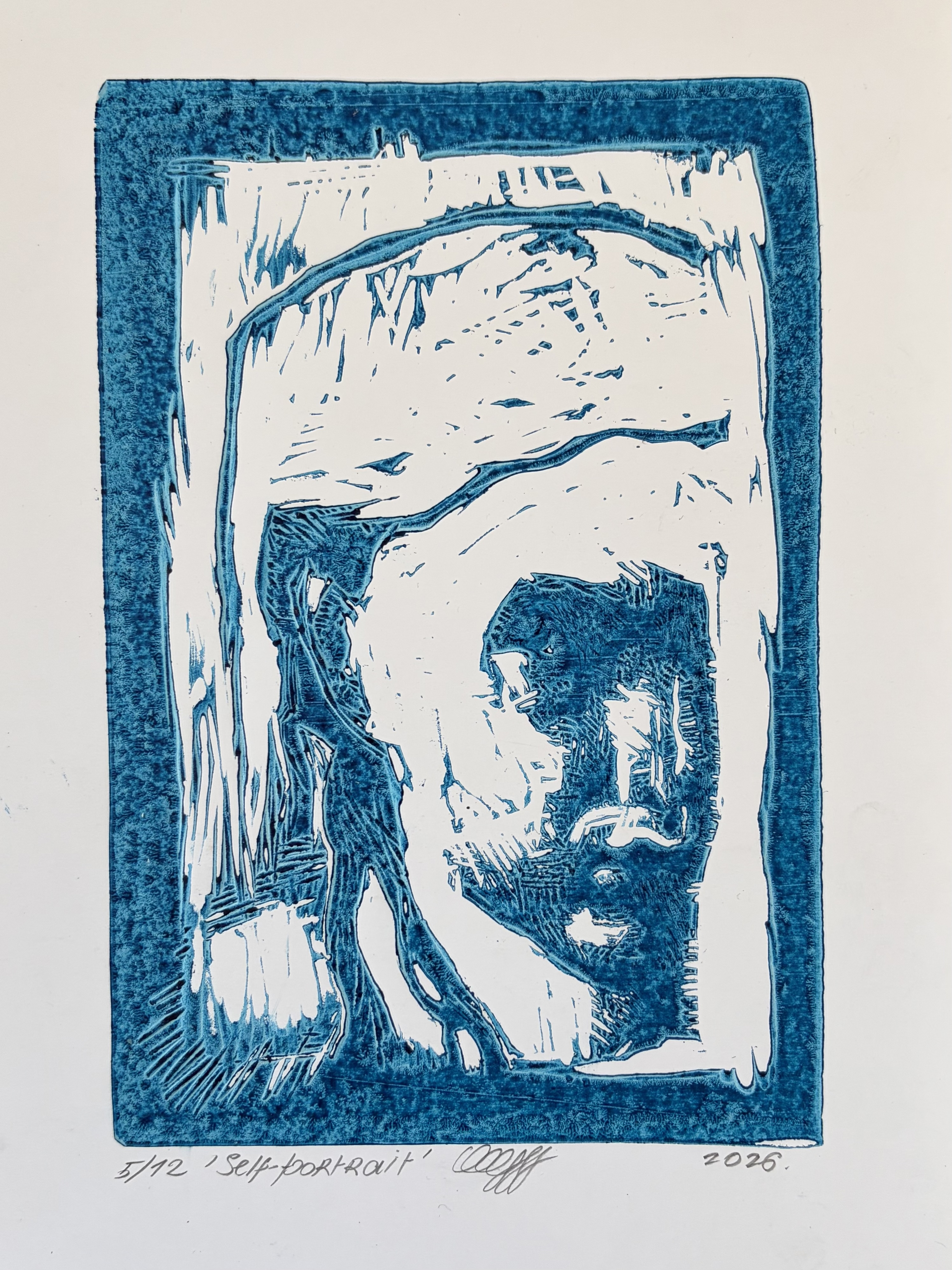 Blue face (selfportrait)