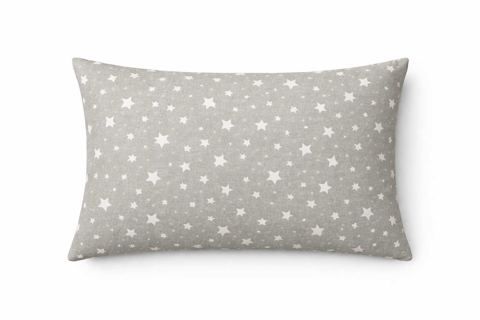 Наволочка ранфорс принт  "Білі зірки на бежевому"