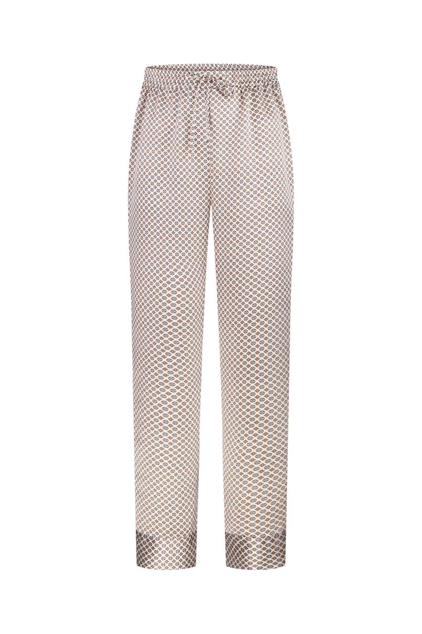 Viscose pants with elastic waistband