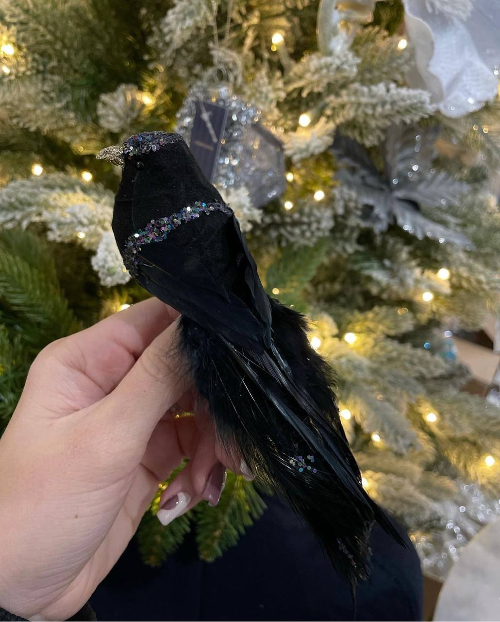 Декоративний птах на кліпсі, 30 см