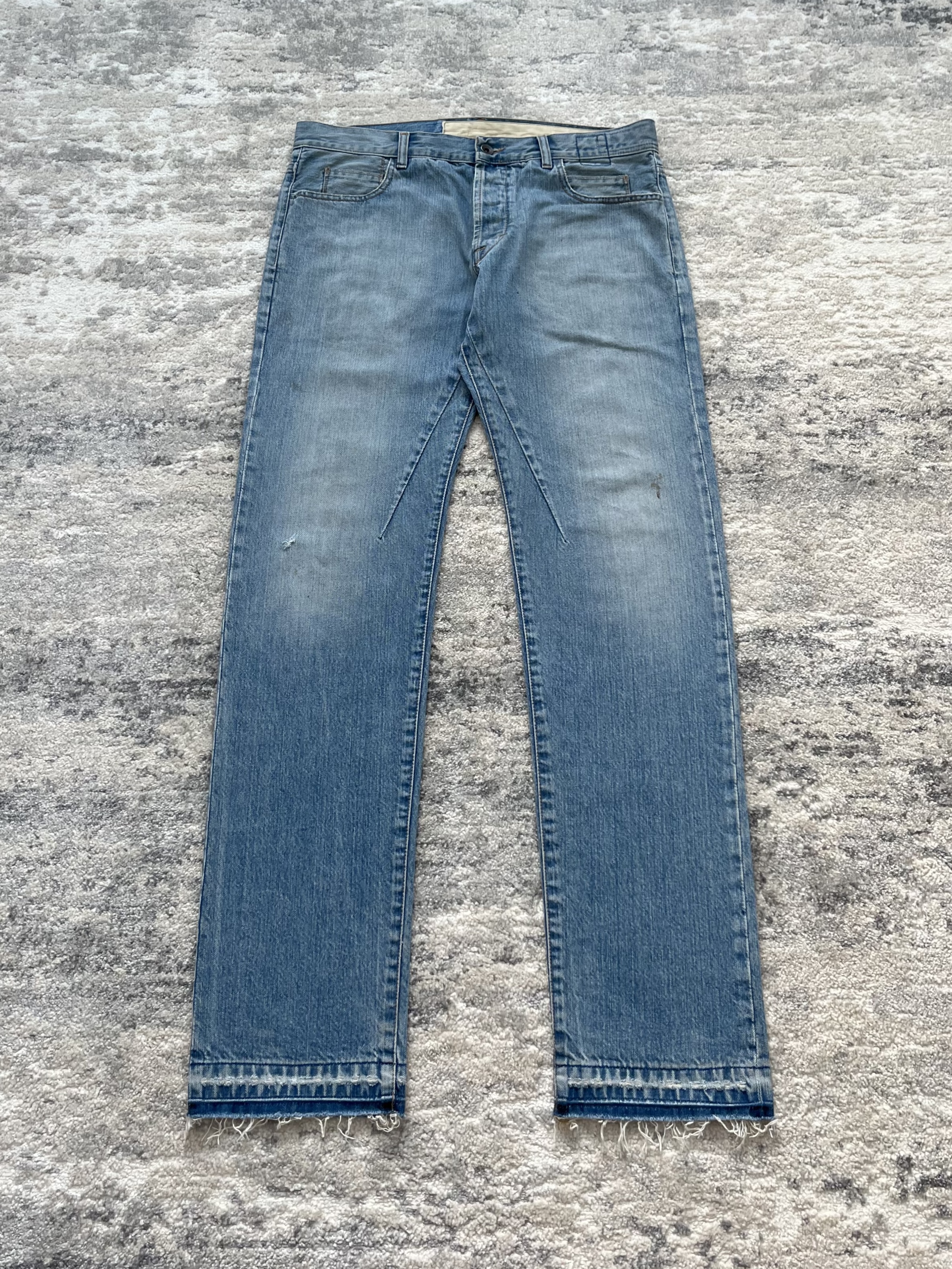 rick owens fw07 “exploder” sample mudwash detroit jeans