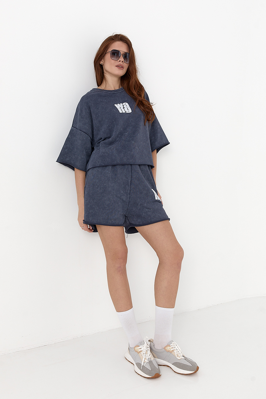 Спортивний костюм тай-дай з написом WANG (M, L)