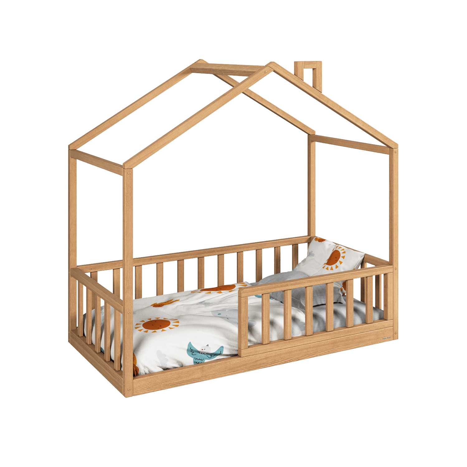 Ліжко Будиночок у лісі Монтессорі |  підлогове