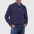 Men's Solid Color Knitted Sweater Long Sleeve | Stand Collar Sweater