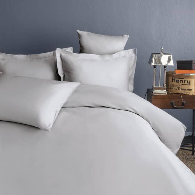 Постільна білизна Simply Issimo Home 2×160×220 см — сатин 200TC, Сірий, сімейний комплект