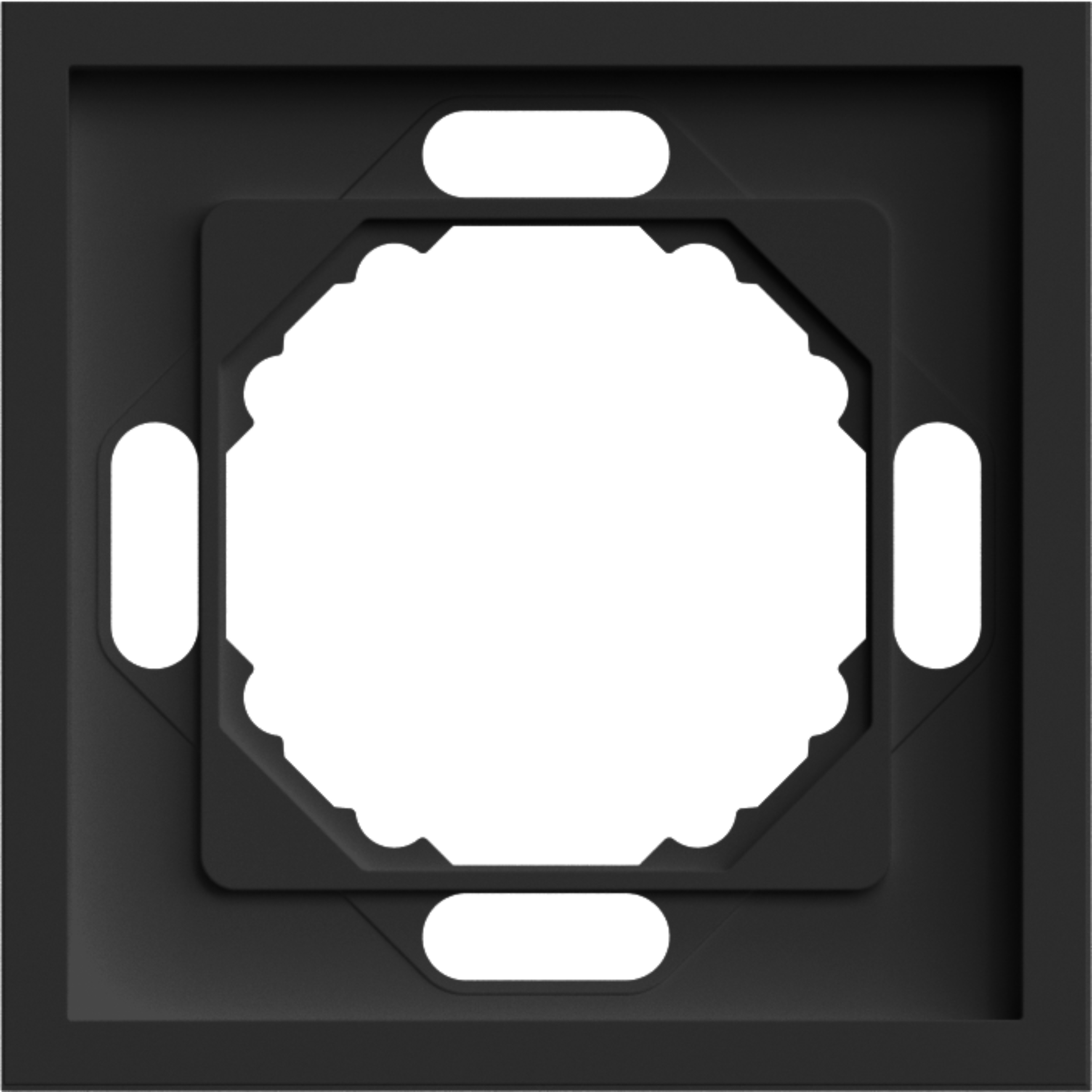 EF101-B рамка 1-місна універсальна чорний Soft