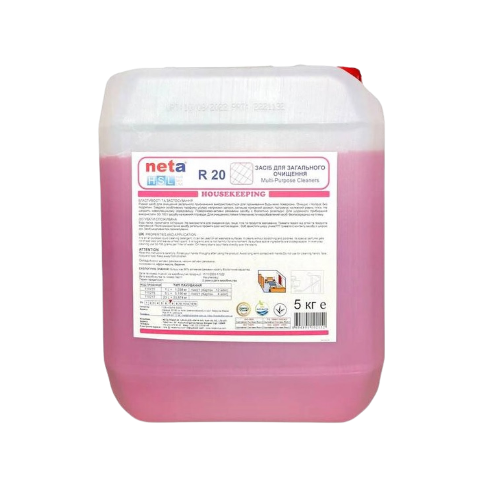 Концентрат 1:50 для прибирання ОПТОМ універсальний R 20, Neta, 5 кг