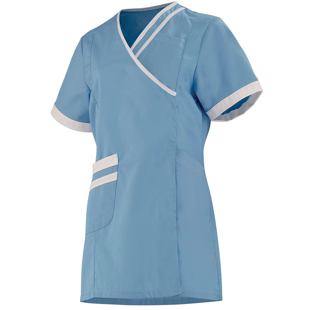 Light blue and white medical tunic