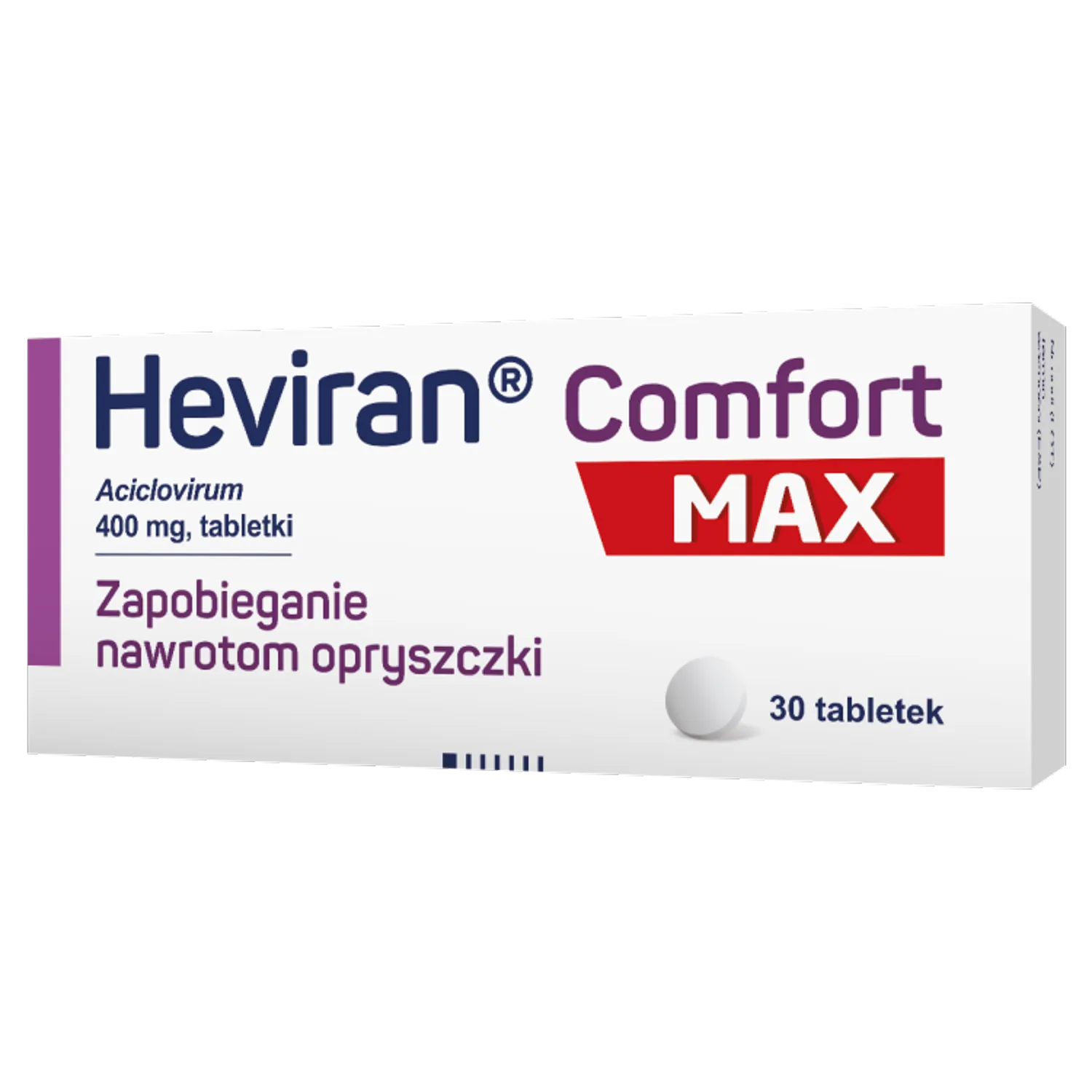 Heviran Comfort Max 400 мг від герпесу - 30 таблеток