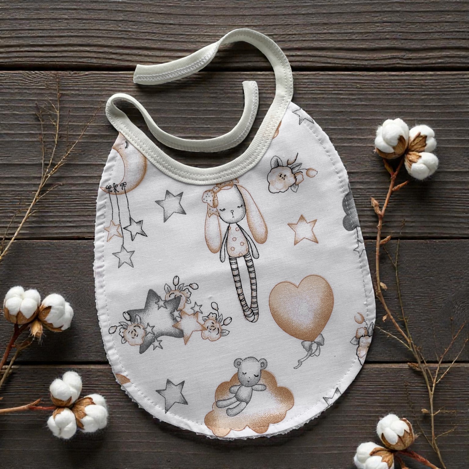 Непромокаючий слинявчик на завязках Good Night