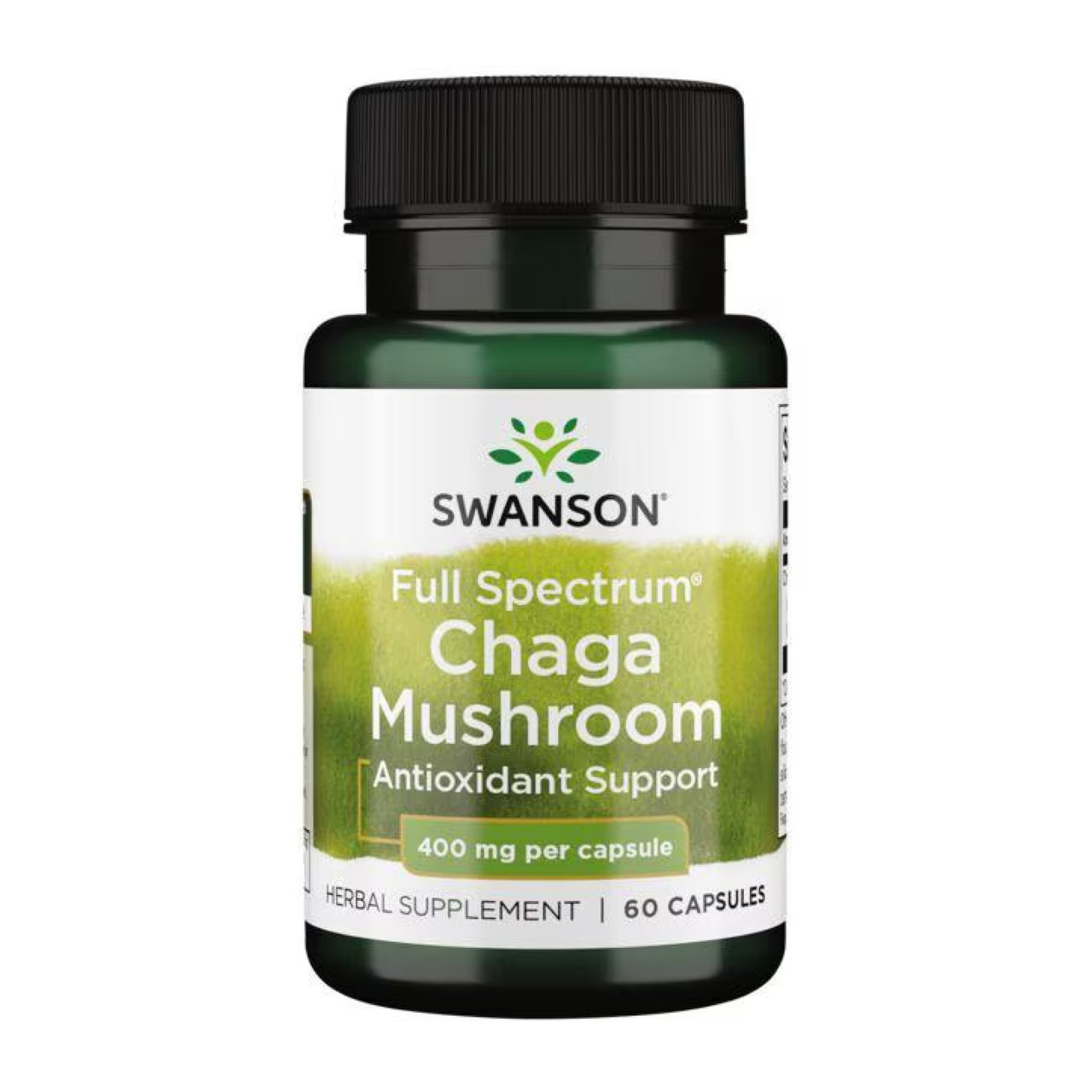 Гриб чага повний спектр, Full Spectrum Chaga Mushroom 400 mg - 60 caps