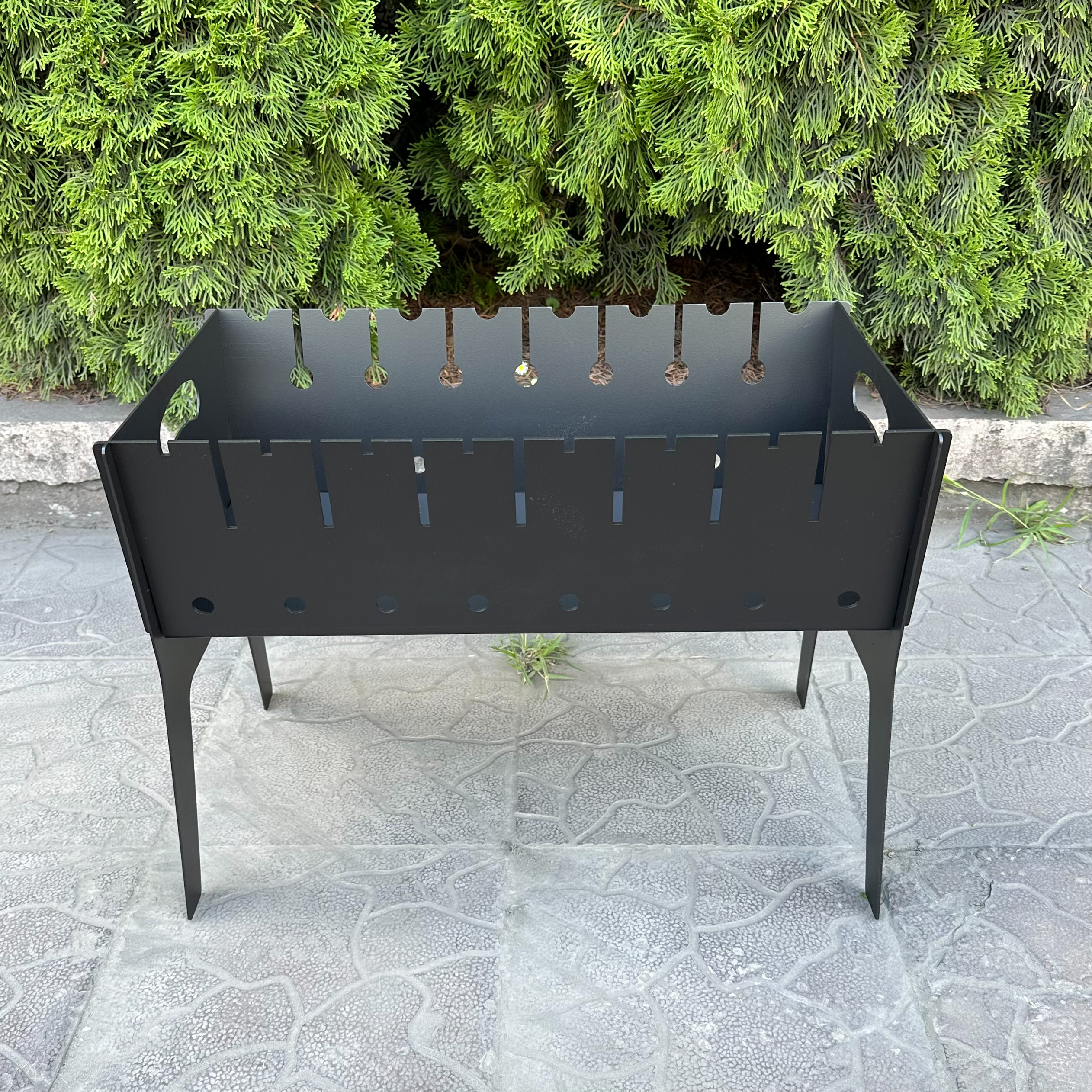 Розбірний дворівневий Мангал похідний на 8 шампурів 2 мм