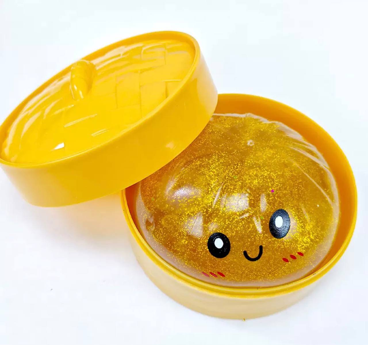 Секретний Золотий сквіш антистрес Хінкалі у пароварці, Squishy Dumpling Stress Ball, пельмень,1 шт