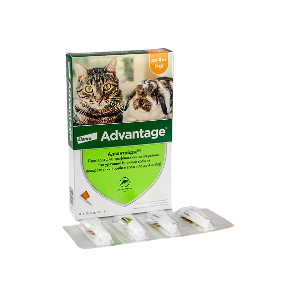 Краплі Адвантейдж 40 інсект. д/котів до 4кг піп. №4