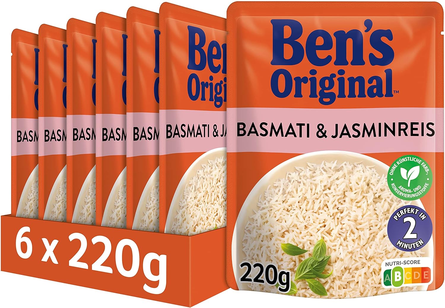 Ben's Original Express Reis Basmati- und Jasminreis Миттєвий Рис Басматі 220 г - 1 шт