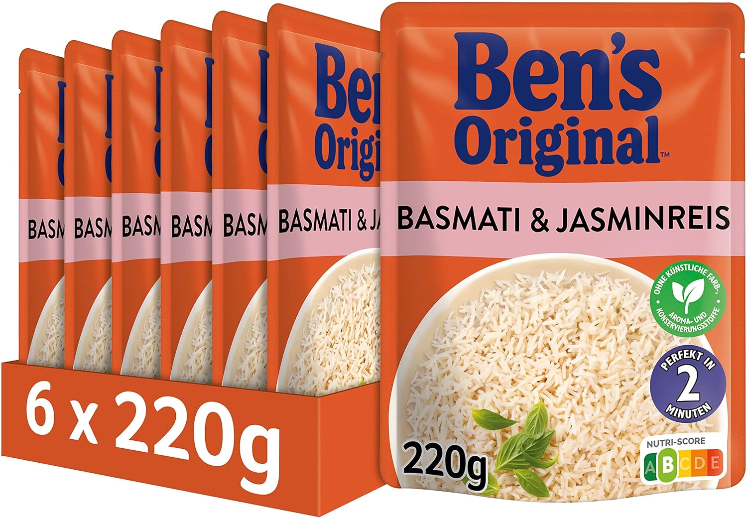 Ben's Original Express Reis Basmati- und Jasminreis Миттєвий Рис Басматі 220 г 1 шт