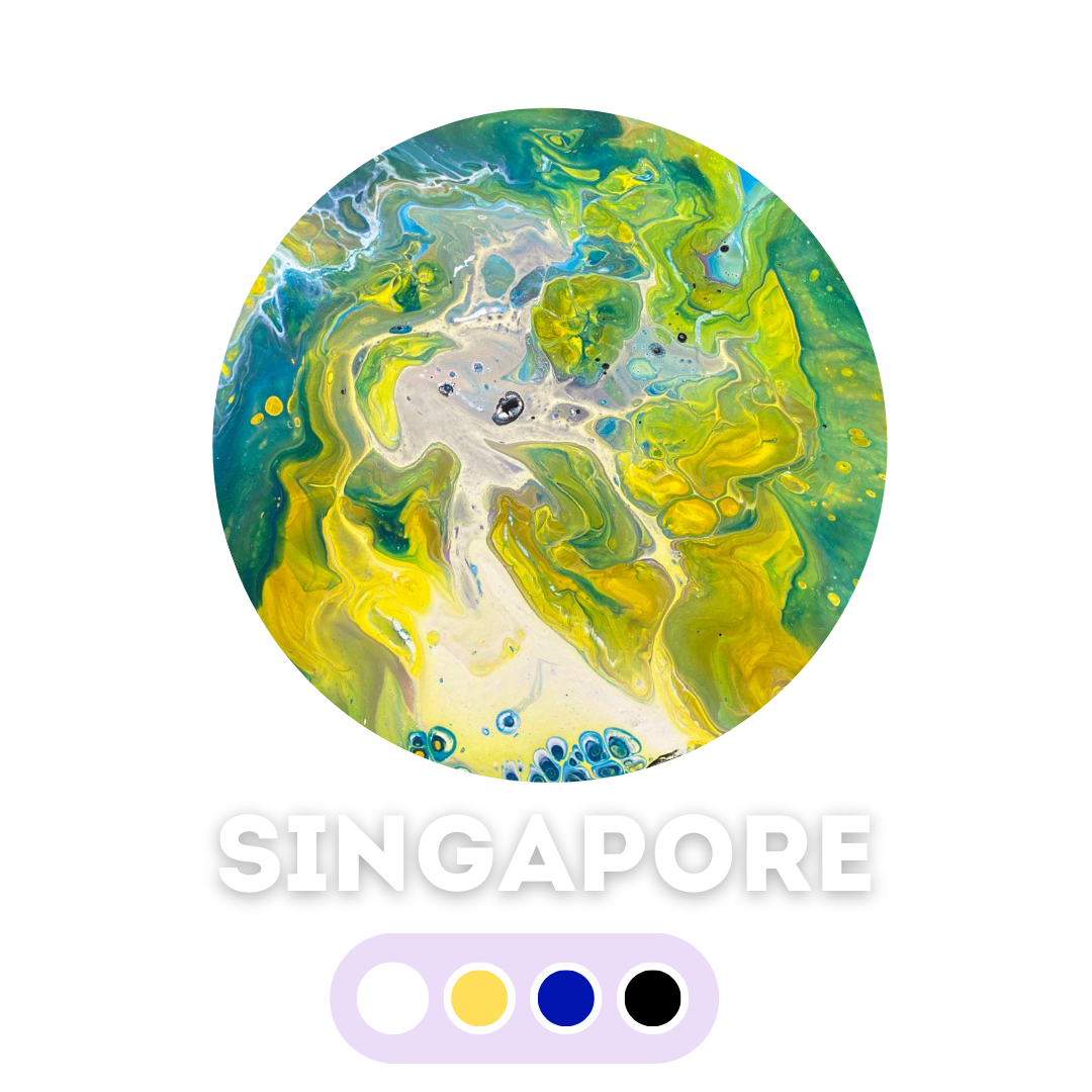 Флюидний ведмедик Fluid Bear Bearbrick палітра Singapore