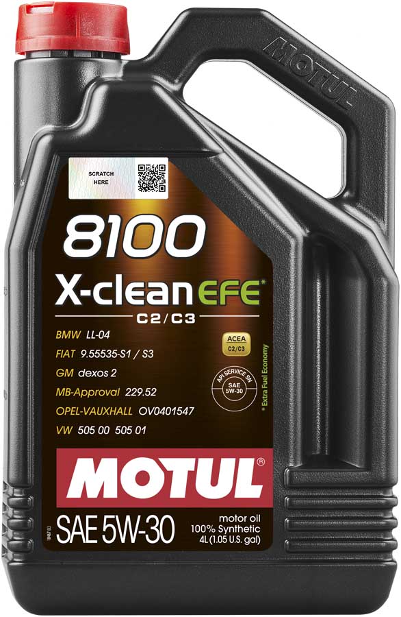 Моторна олива 5W30 Motul 8100 X-clean EFE,4л