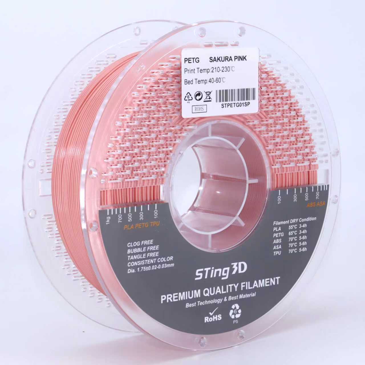 PETG Рожевий цвіту сакури 1.75 mm 1кг