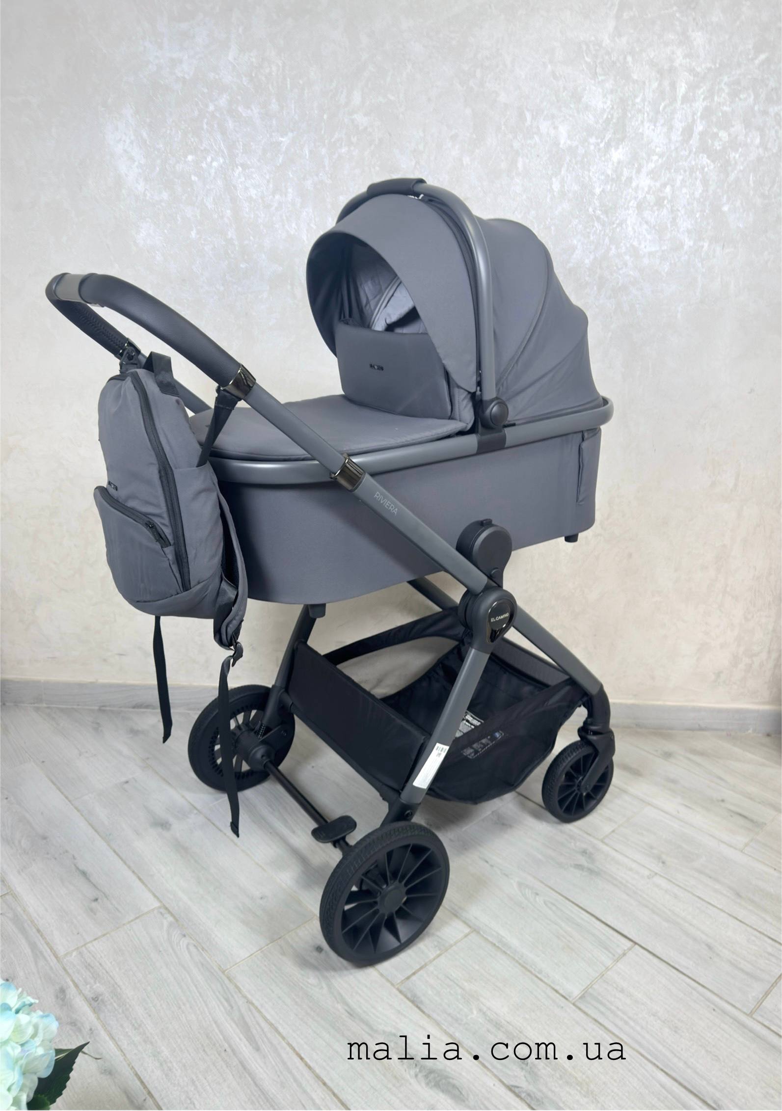 Коляска універсальна 2в1 El Camino RIVIERA ME 1183 Vulcan Gray