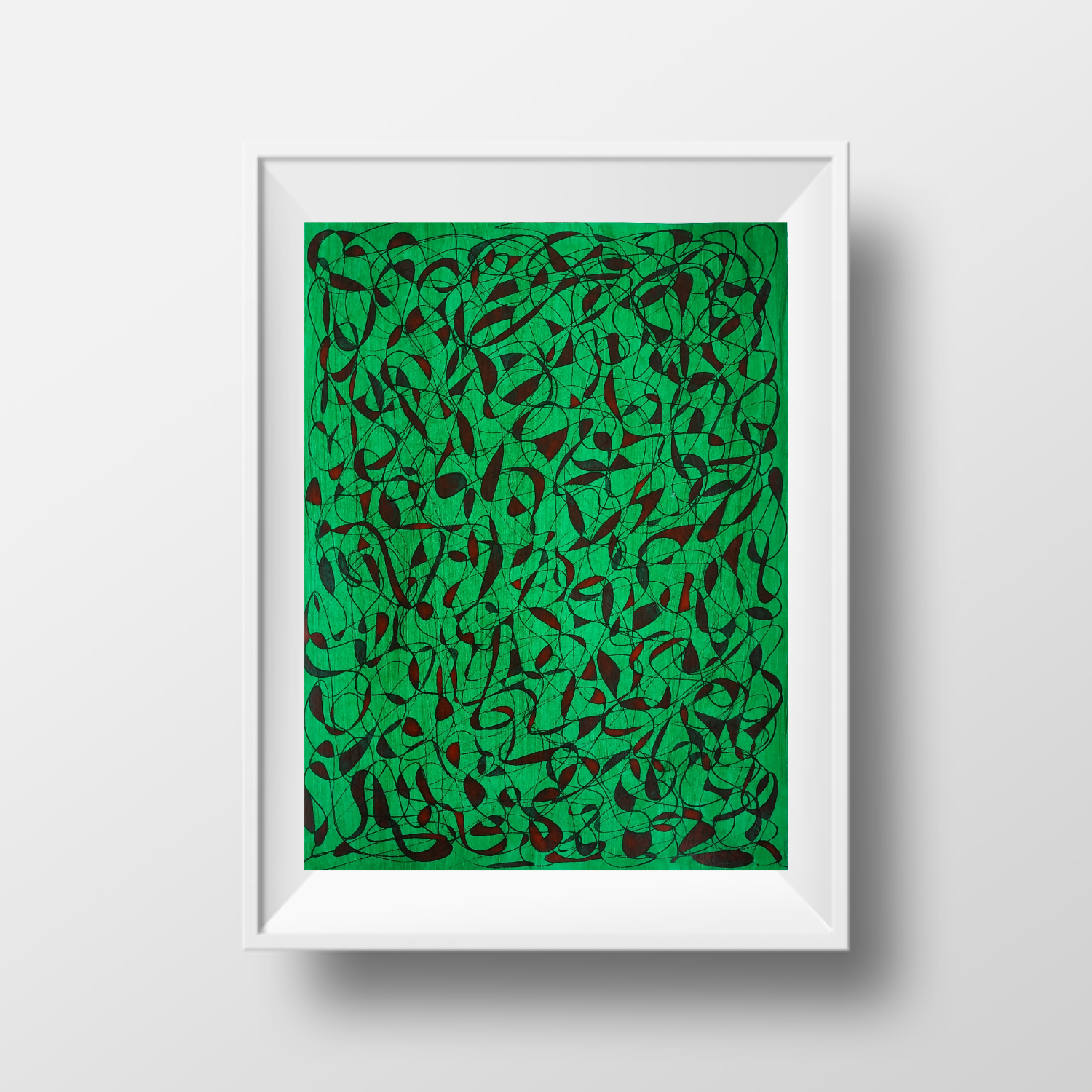 Small Green Mosaic, 2021, ink on paper, 24*17,7 cm (А5)