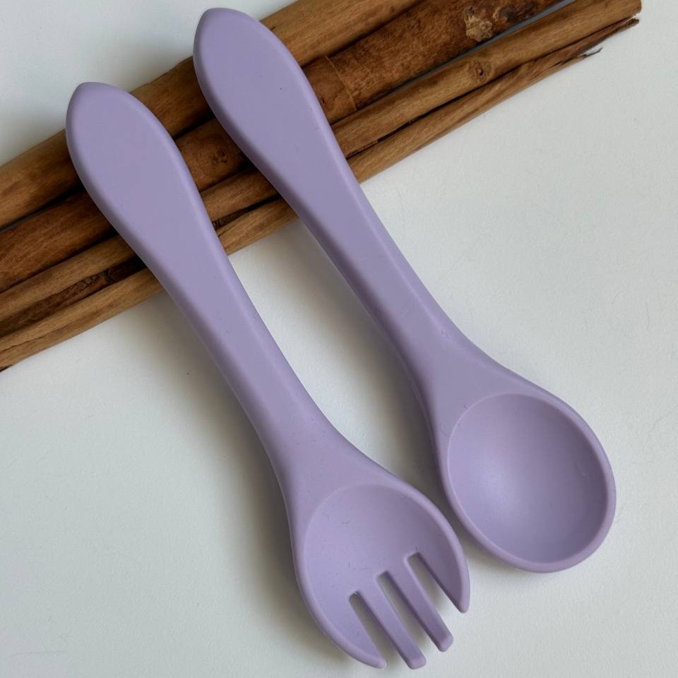 Прибори силіконові Лаванда (Pastel lilac)