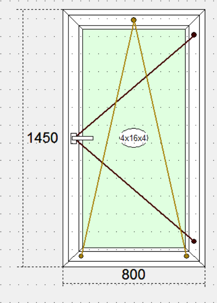 Одностулкове поворотно-відкидне вікно 1450х800