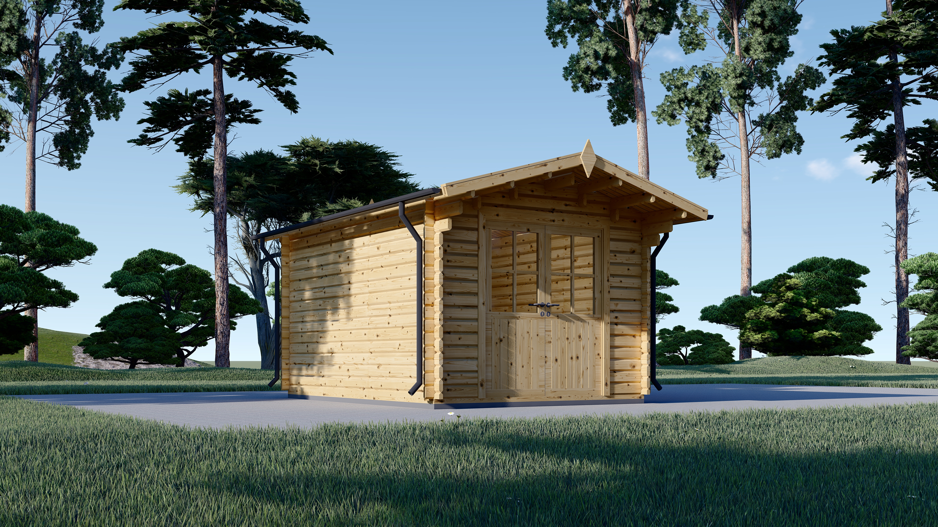 Caseta de jardín de madera Piotr 3x4