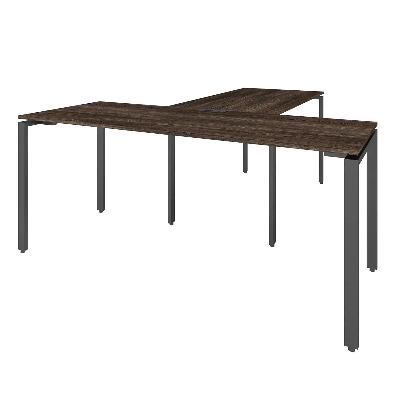 Стіл керівника з приставкою KMB, кабінет керівника, стіл керівника з брифінгом 1800/700/750+1350/700/750 мм.