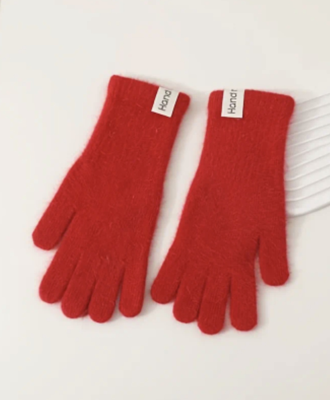 Рукавички довгі ангора червоні
