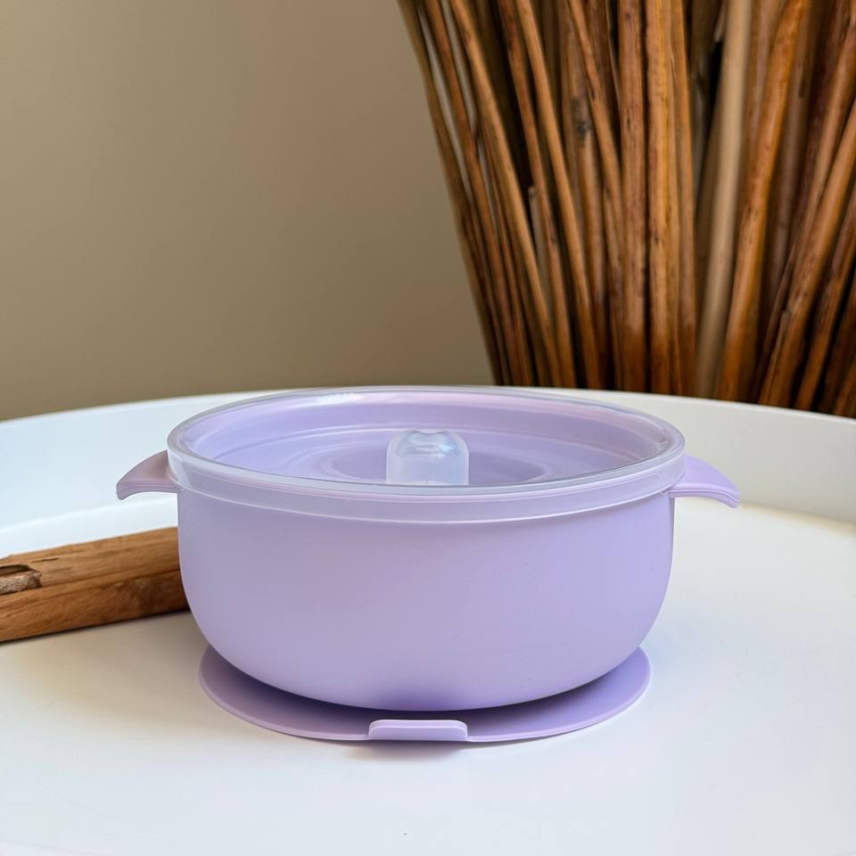 Глибока миска "Каструлька" з кришкою Лаванда (Pastel lilac)