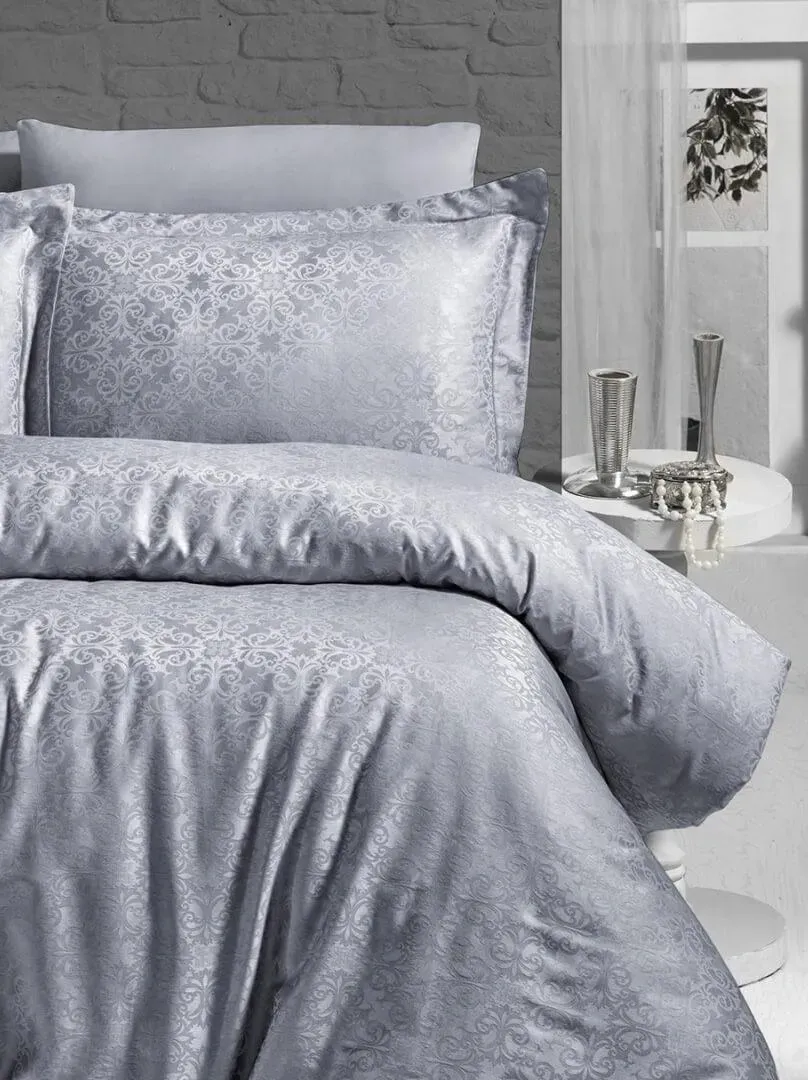 Постільна білизна FC Jacquad Satin євро Lamone Grey