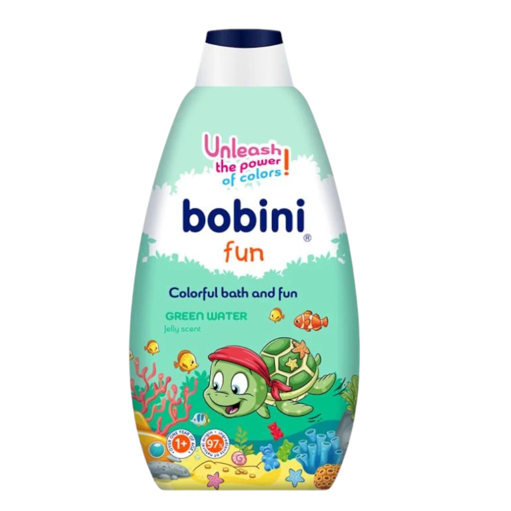 Кольоровий гель для купання та гри Bobini Fun Зелена вода, 500мл, 1+