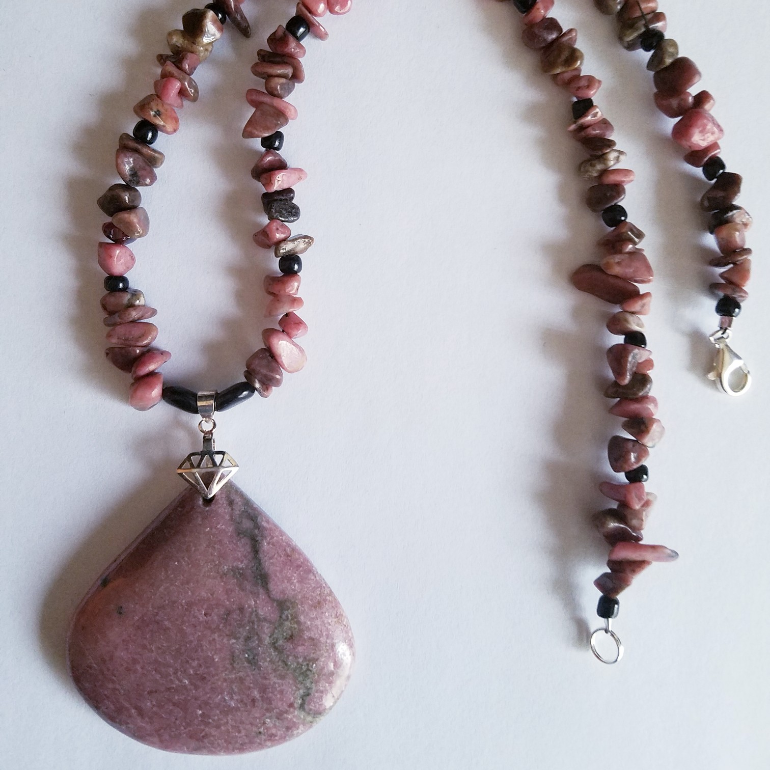 Rhodonite Pendant Necklace