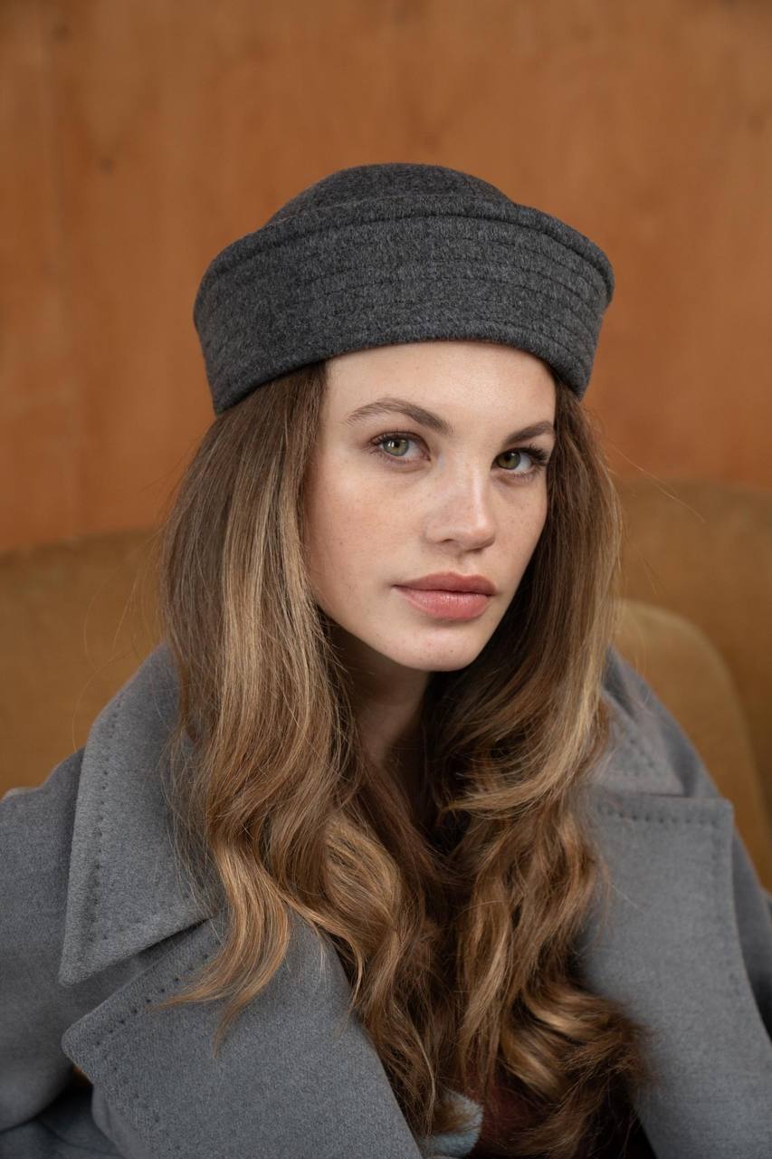 Морячка з пальтової вовни сіра