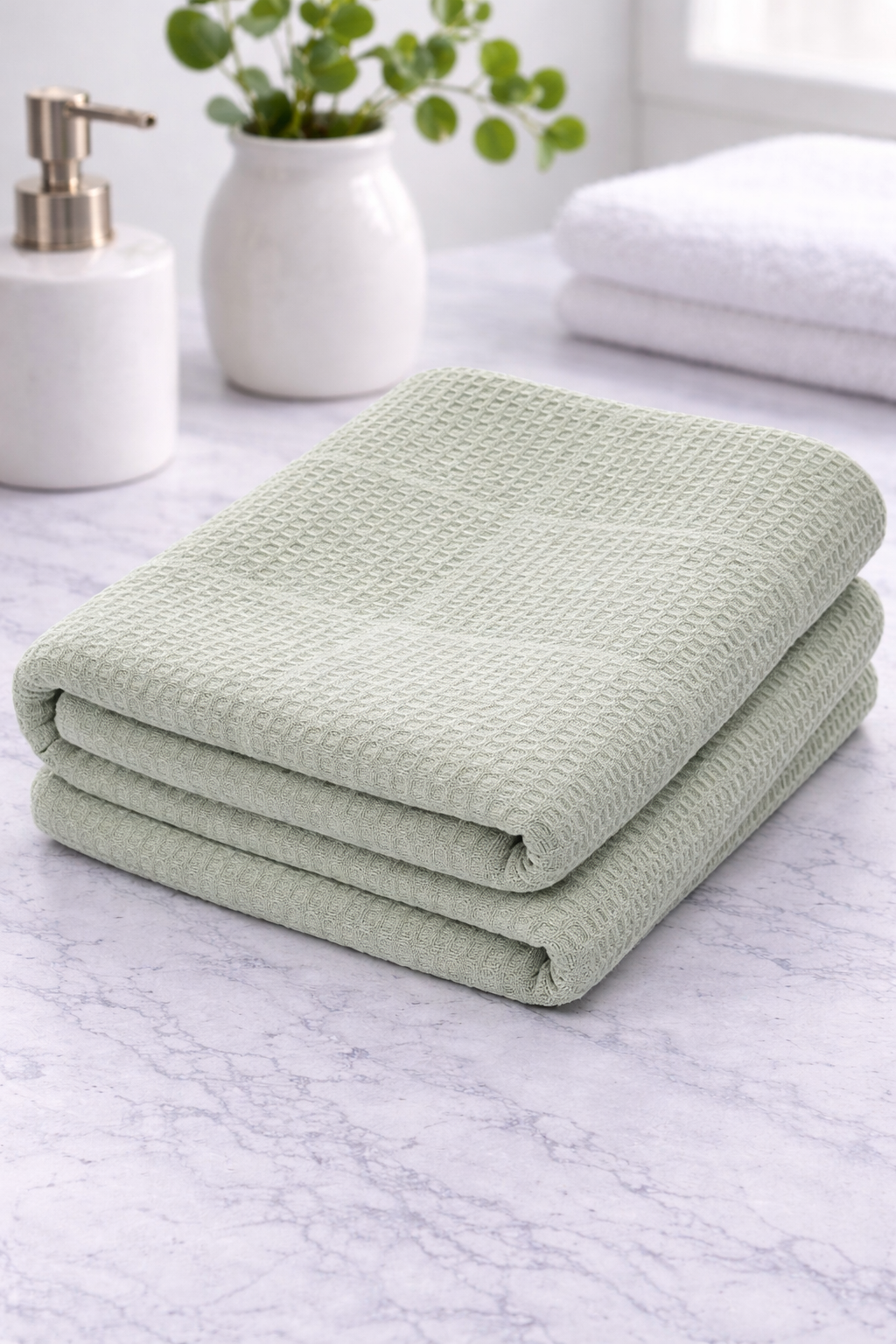 Рушник для кухні ( піке мозаїка) брудна м"ята