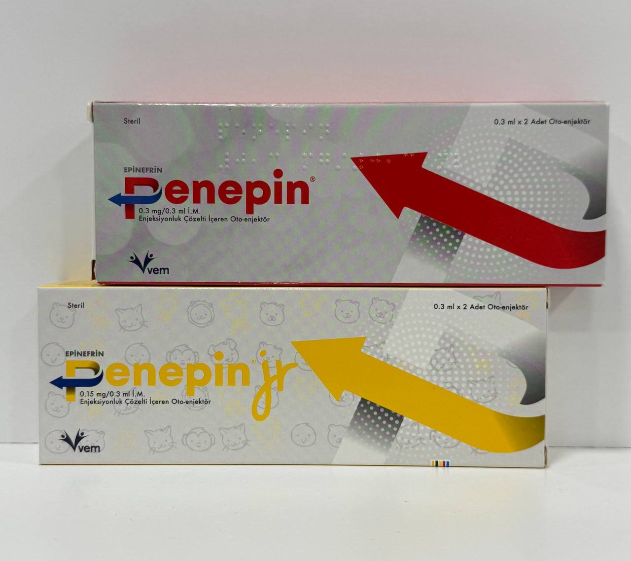 Епіпен (Epipen, Penepin) 0.15мг/0.3мл, 0.3мг/0.3мл, 2шт