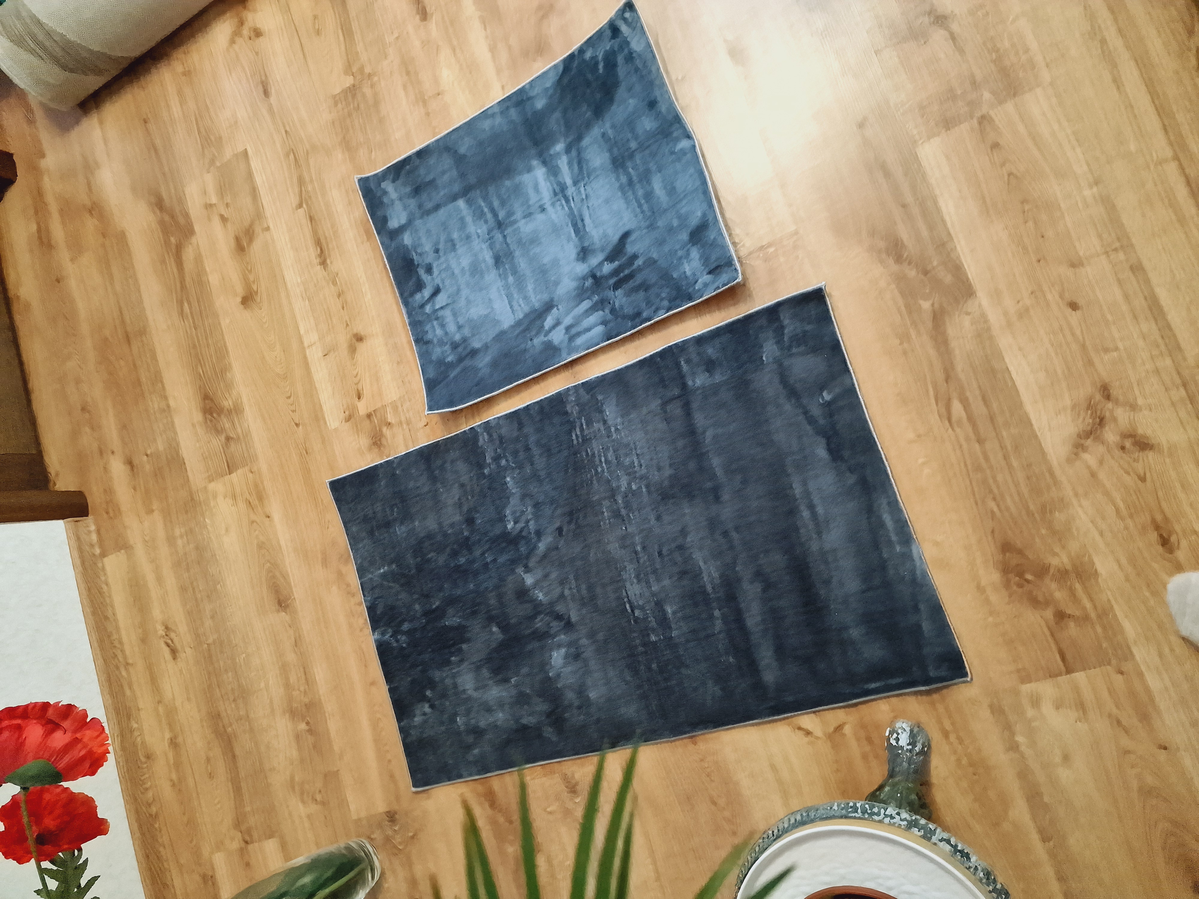 Набір килимів в ванну 100х60 та 60х40 темно сірий