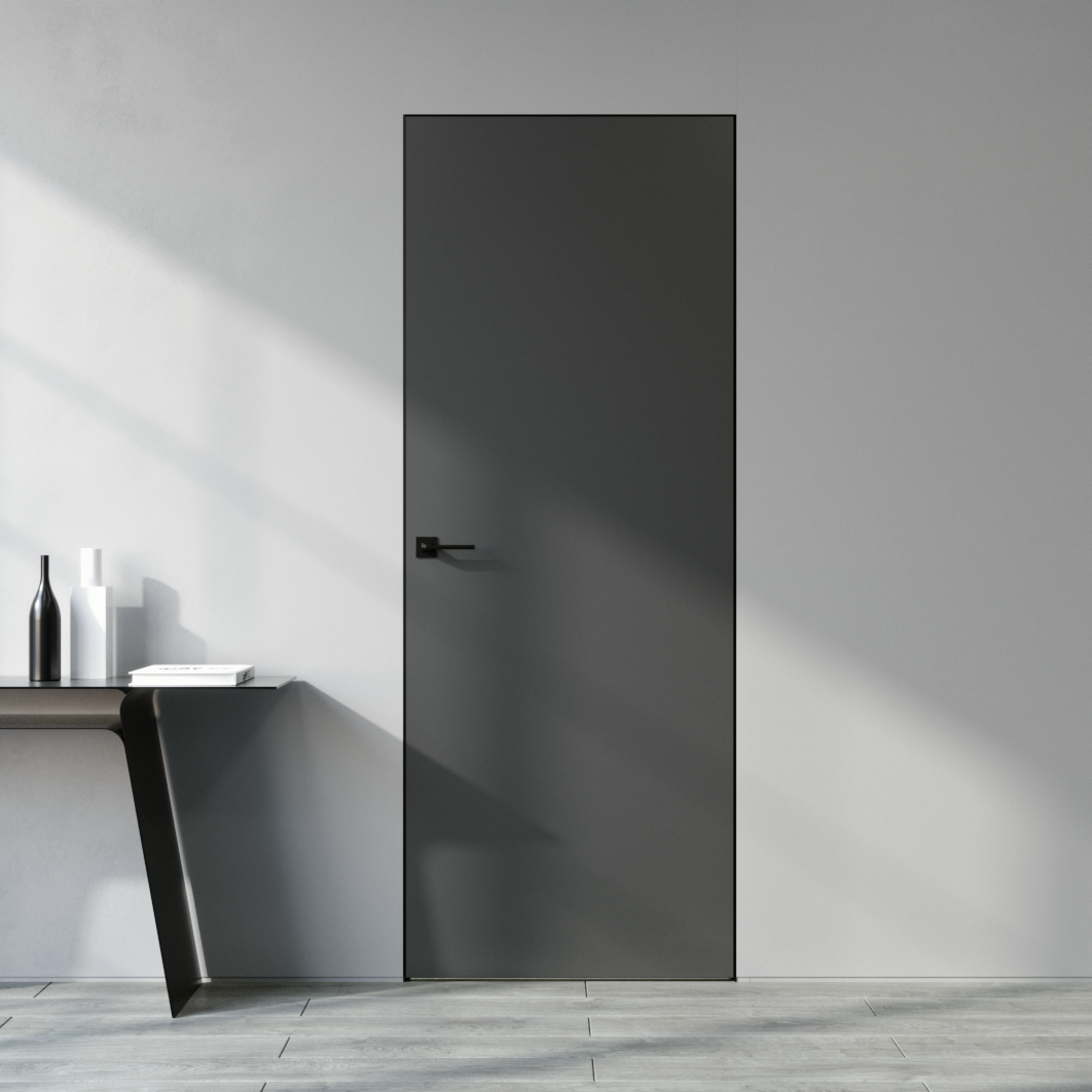 Приховані двері UNI GLASS - Скло сатін фарбоване