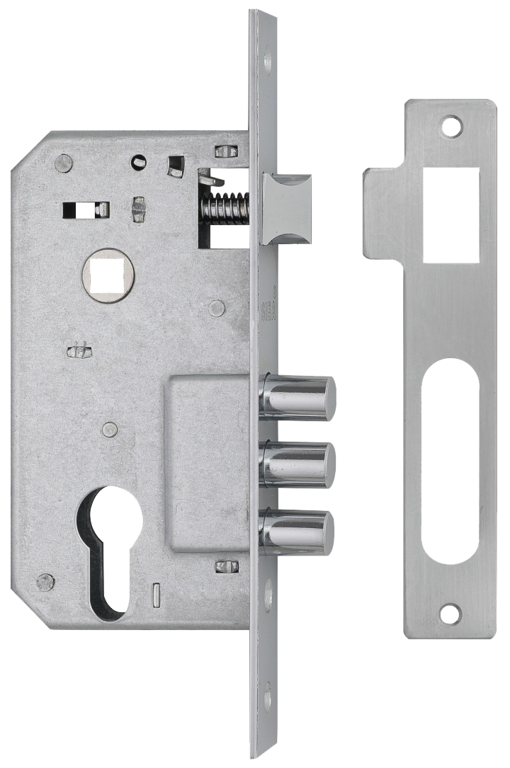 Замок врізний SIBA 10038/M - 62/40 мм, хром
